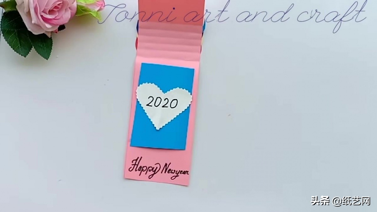 新年贺卡用卡纸还是彩纸,一看就会的超简单手工新年贺卡