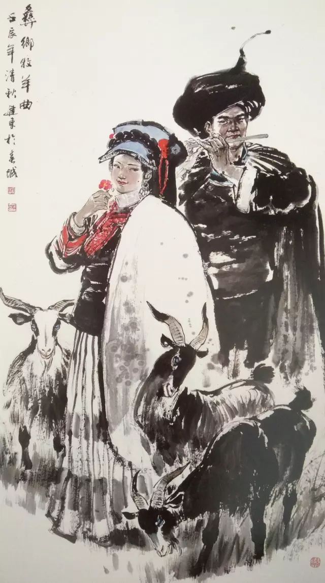 国画小写意人物画作品,姚有多国画写意人物画