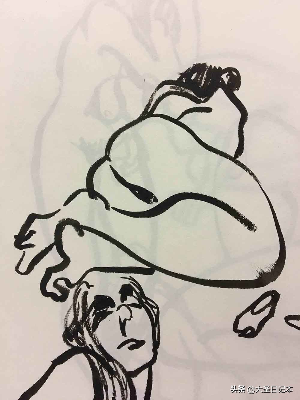 漫画现场临摹,人物写生漫画速写