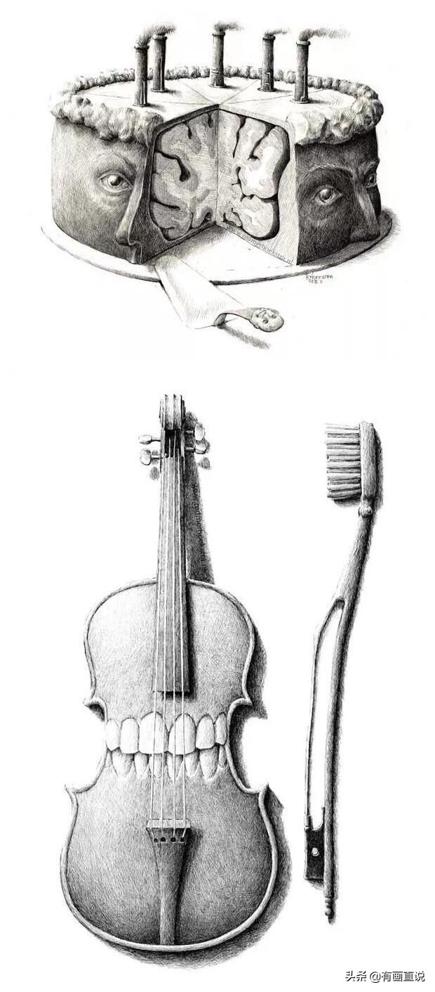 创意素描图片临摹大全4k,零基础简单素描画临摹