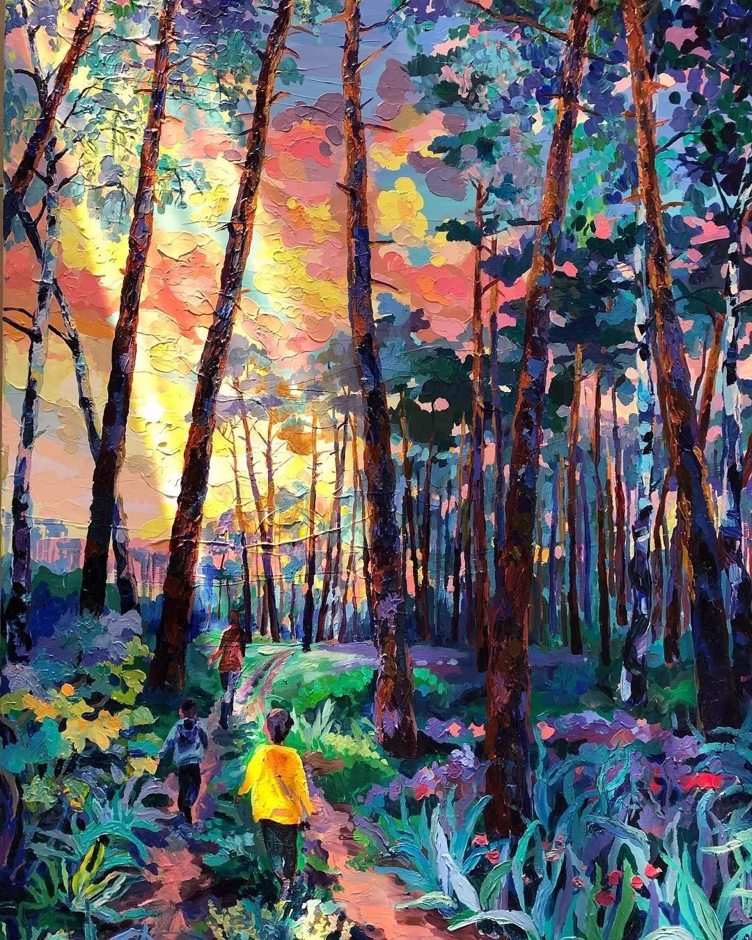 巨幅油画抽象零基础怎样画,油画基础知识油画风景应该怎么画