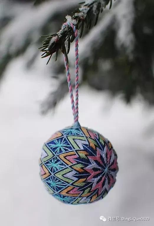 球刺绣教程,手鞠球刺绣