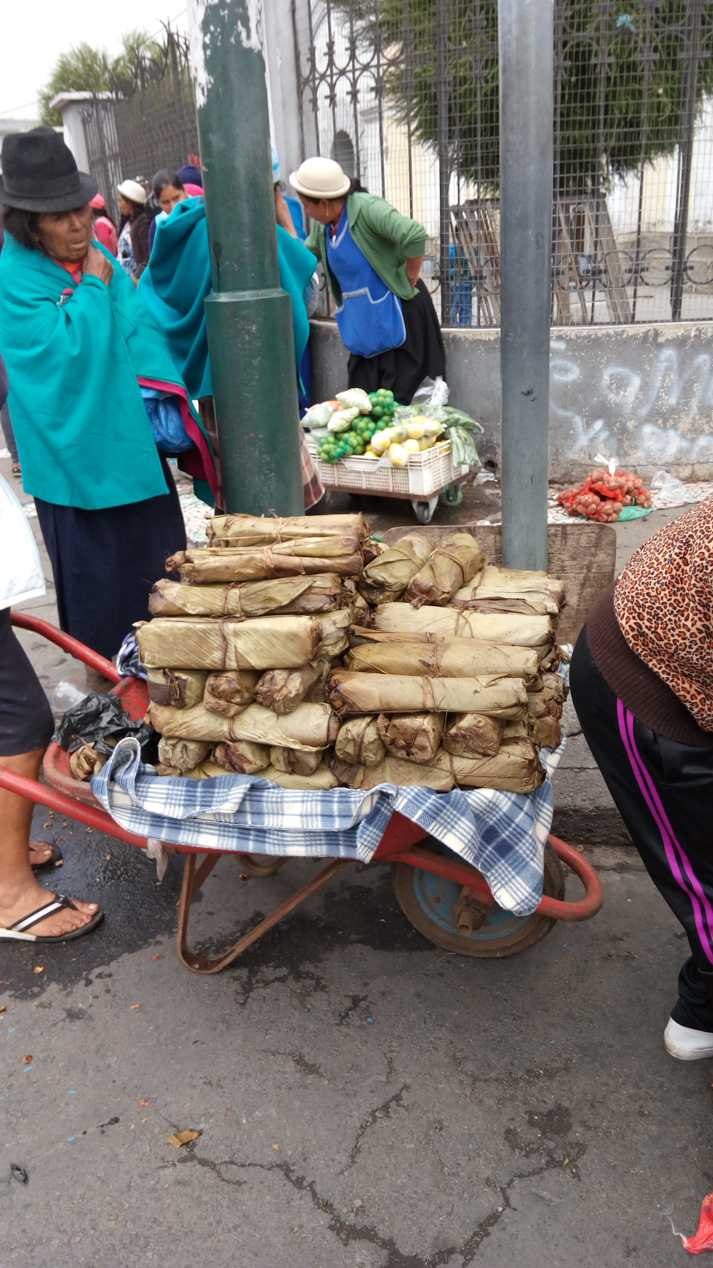 那年我在南美洲厄瓜多尔逛农贸市场，看到蔬果是按只按堆按袋计价