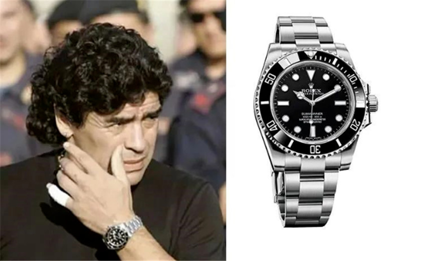马拉多纳两块劳力士,马拉多纳双手戴劳力士