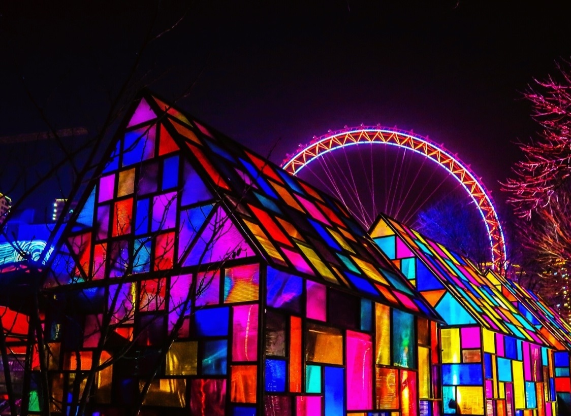 天津市里的夜景,天津壮观的夜景