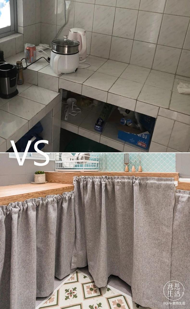 2平米油腻厨房爆改,600元租房厨房改造