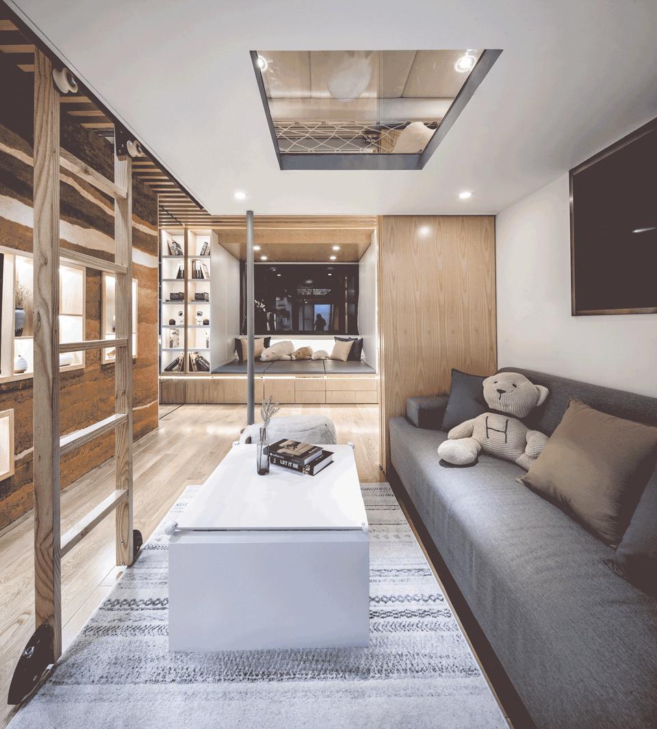 上海不到34㎡的老公房,“翠玲珑”设计,竟容纳祖孙三代五口人