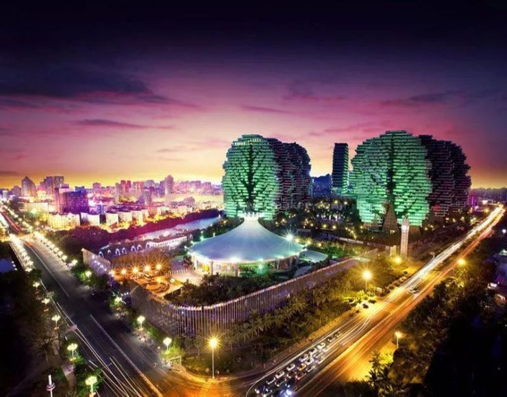 三亚地标建筑美丽的大树酒店,三亚大树酒店a栋效果图
