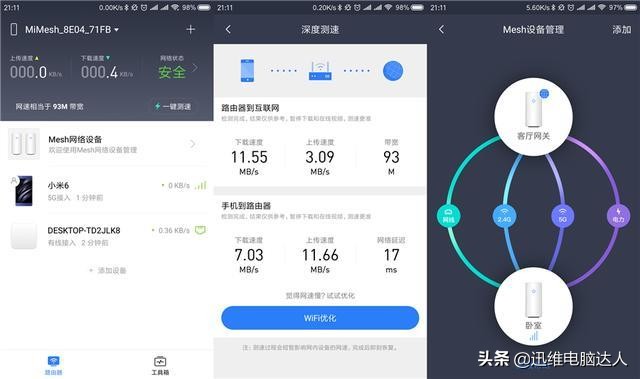 小米路由器ax6000和ax600mesh组网,360路由器5s和小米路由器mesh