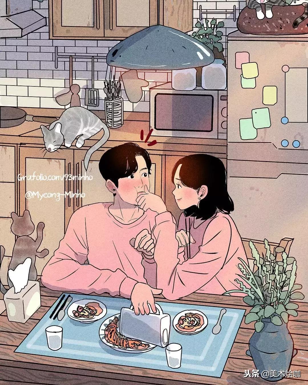 少女心爆棚的唯美插画,软萌插画清新少女心