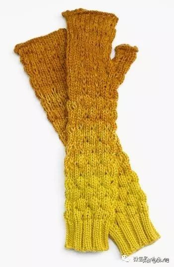 最新手套编织图冬,一线织到底的手套教程