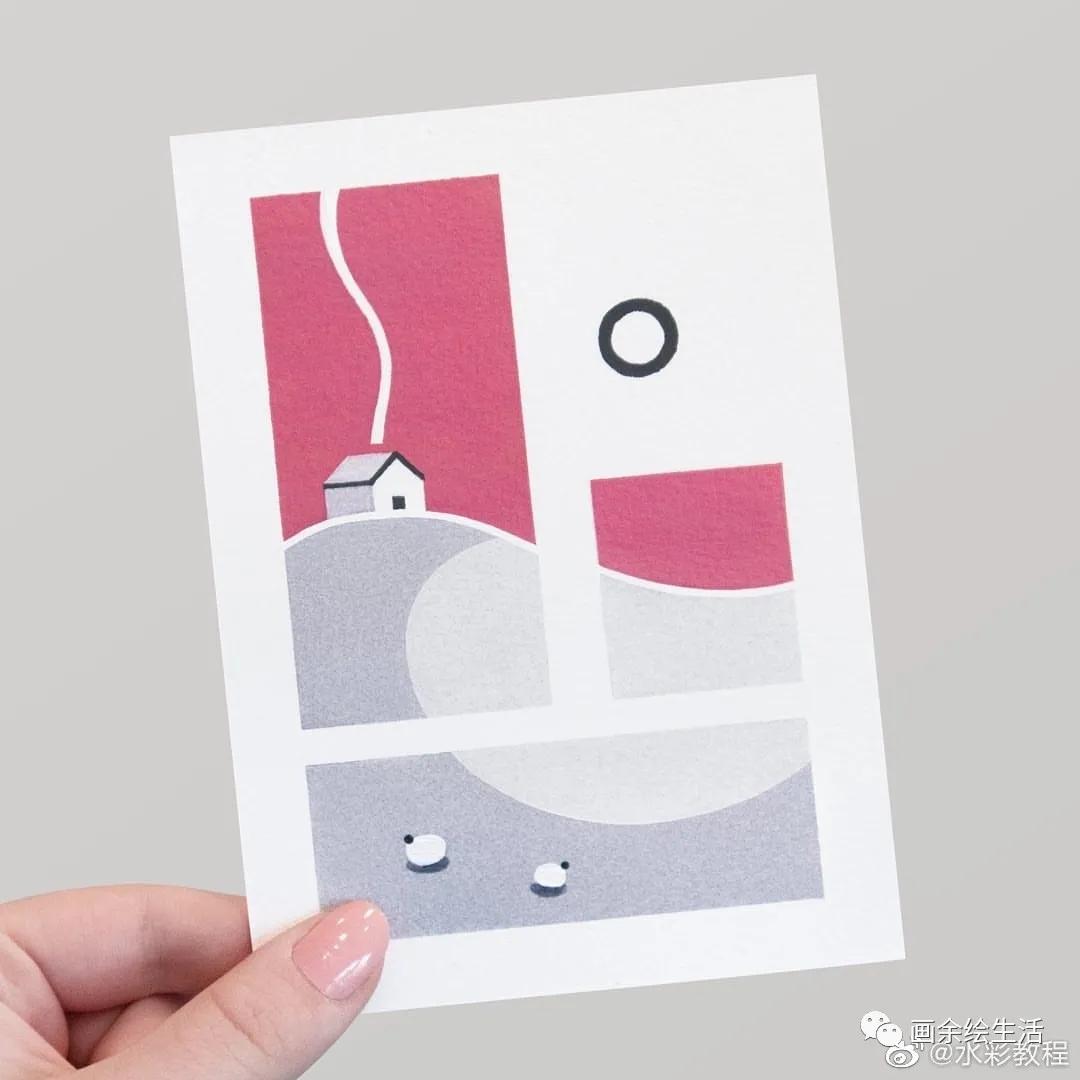 淡雅风风景水彩,水彩风景配色技巧