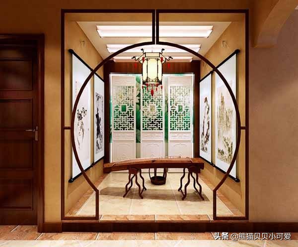 4.5米层高中式古典风格,中式古典风格装修效果图