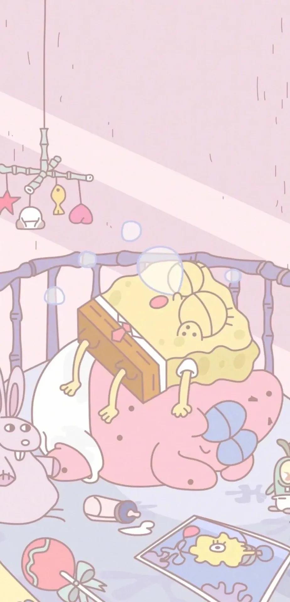 2021最火可爱壁纸海绵宝宝,壁纸手机可爱海绵宝宝