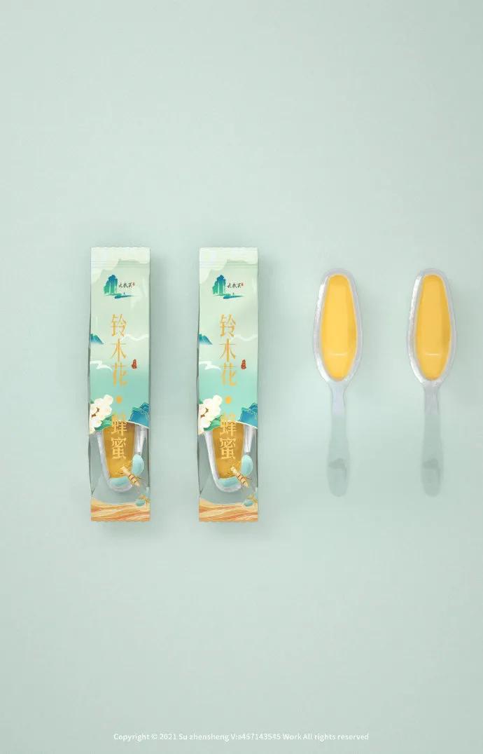 蜂蜜插画包装设计创意,高端蜂蜜产品包装设计