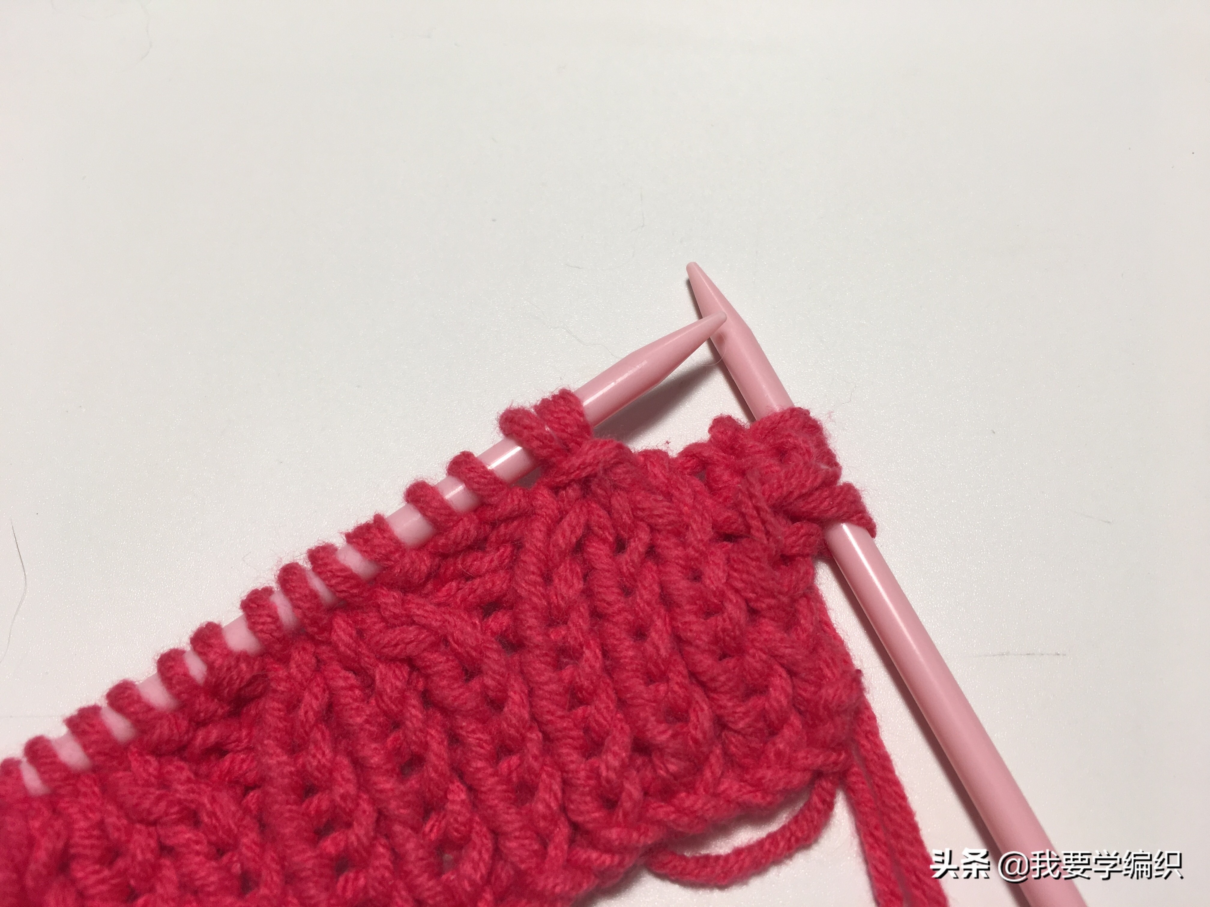 灯笼花底边编织教程,棒针编织大红灯笼教程