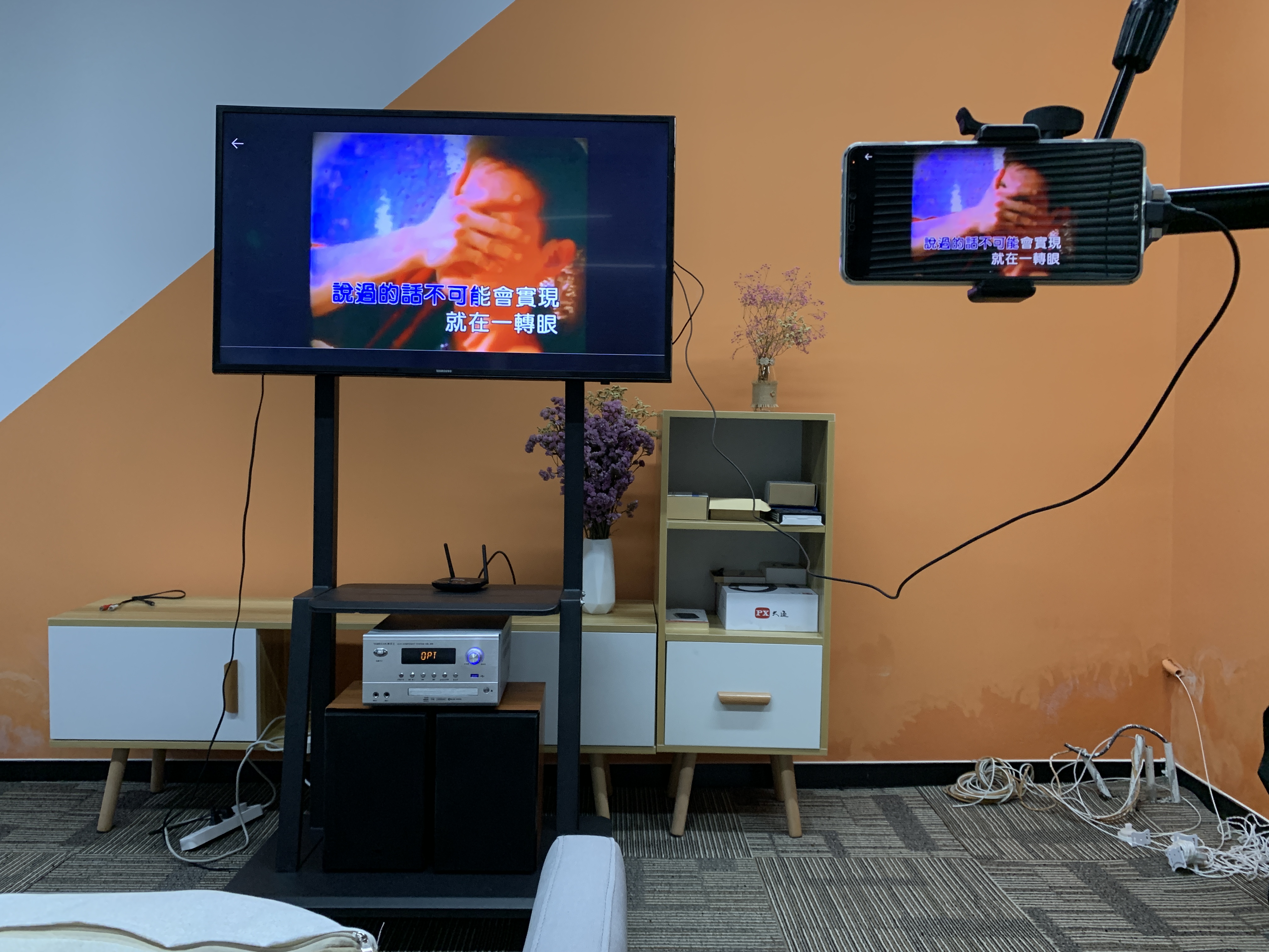 用5.0蓝牙接收器,复活老功放音响,连接电视不充会员无限K歌