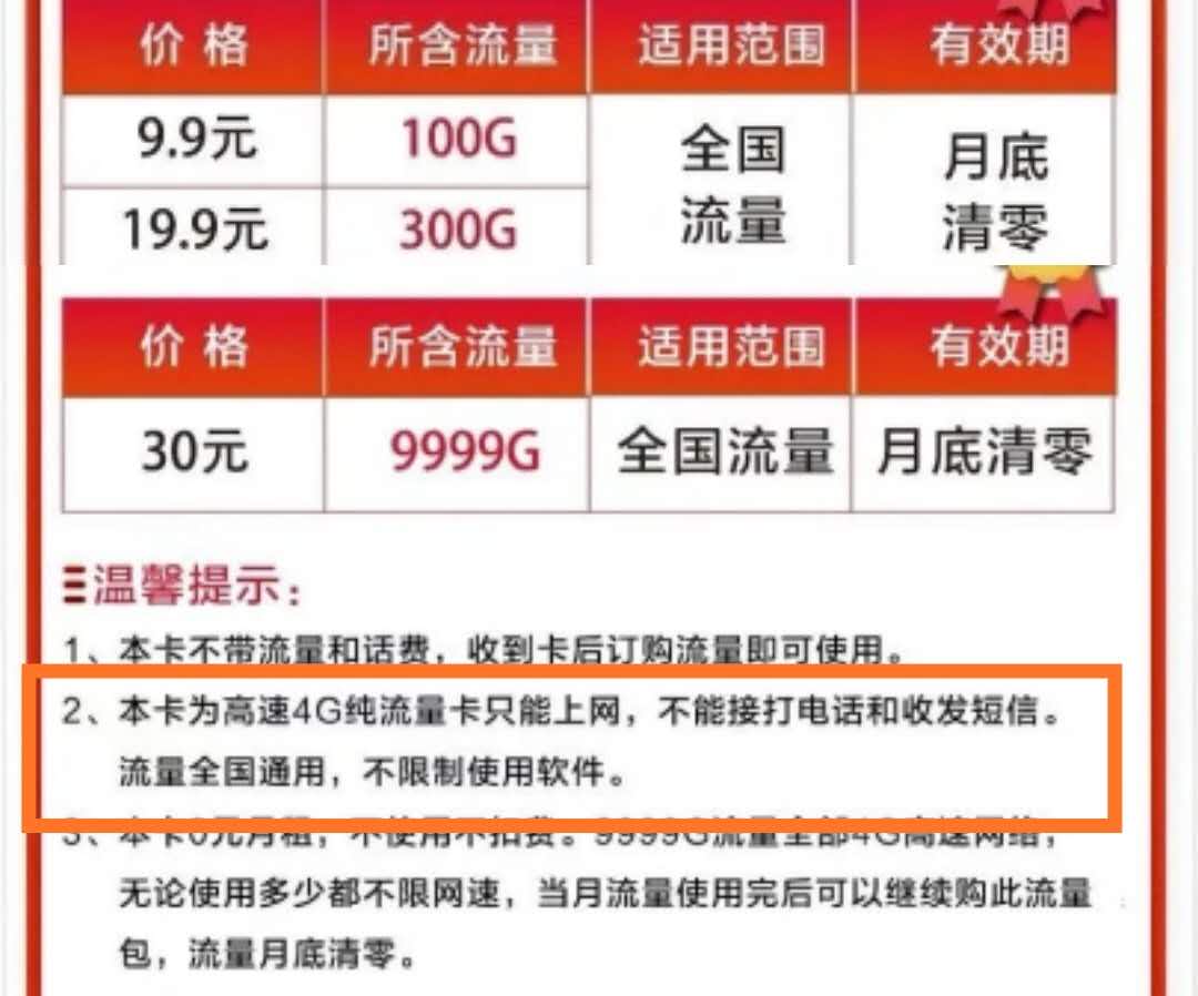 电话卡流量卡19元100g套路,月租低流量多的电话卡有什么套路