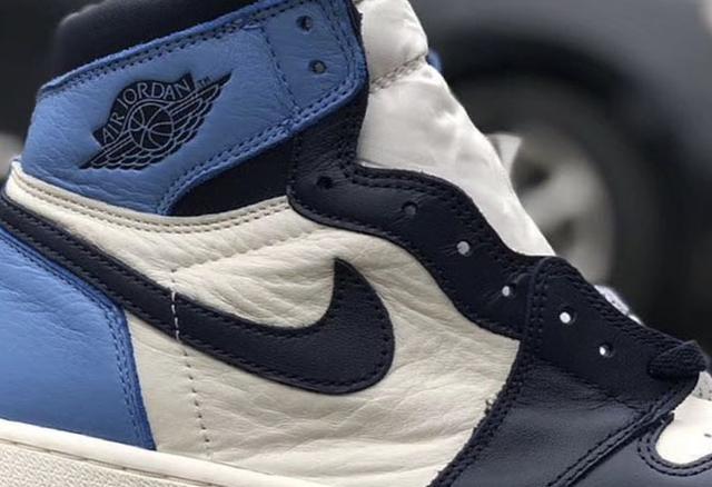 aj1黑曜石高帮上脚试穿,aj1黑曜石北卡蓝纯原和高版本区别