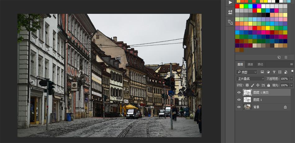 ps如何把图片变成素描涂色,ps滤镜素描半调图案