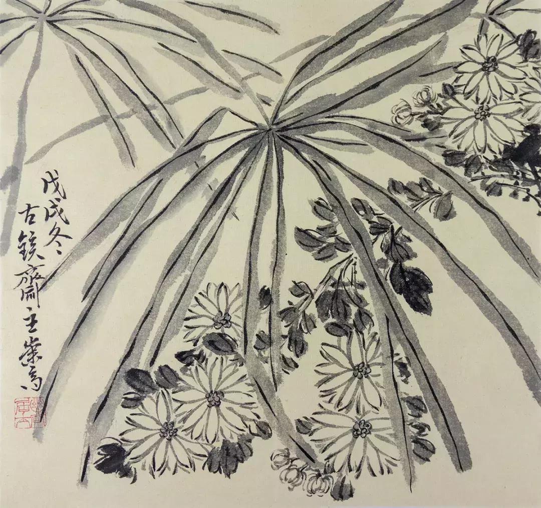 梅兰竹菊国画中的山石画法,梅兰竹菊国画写意教学视频