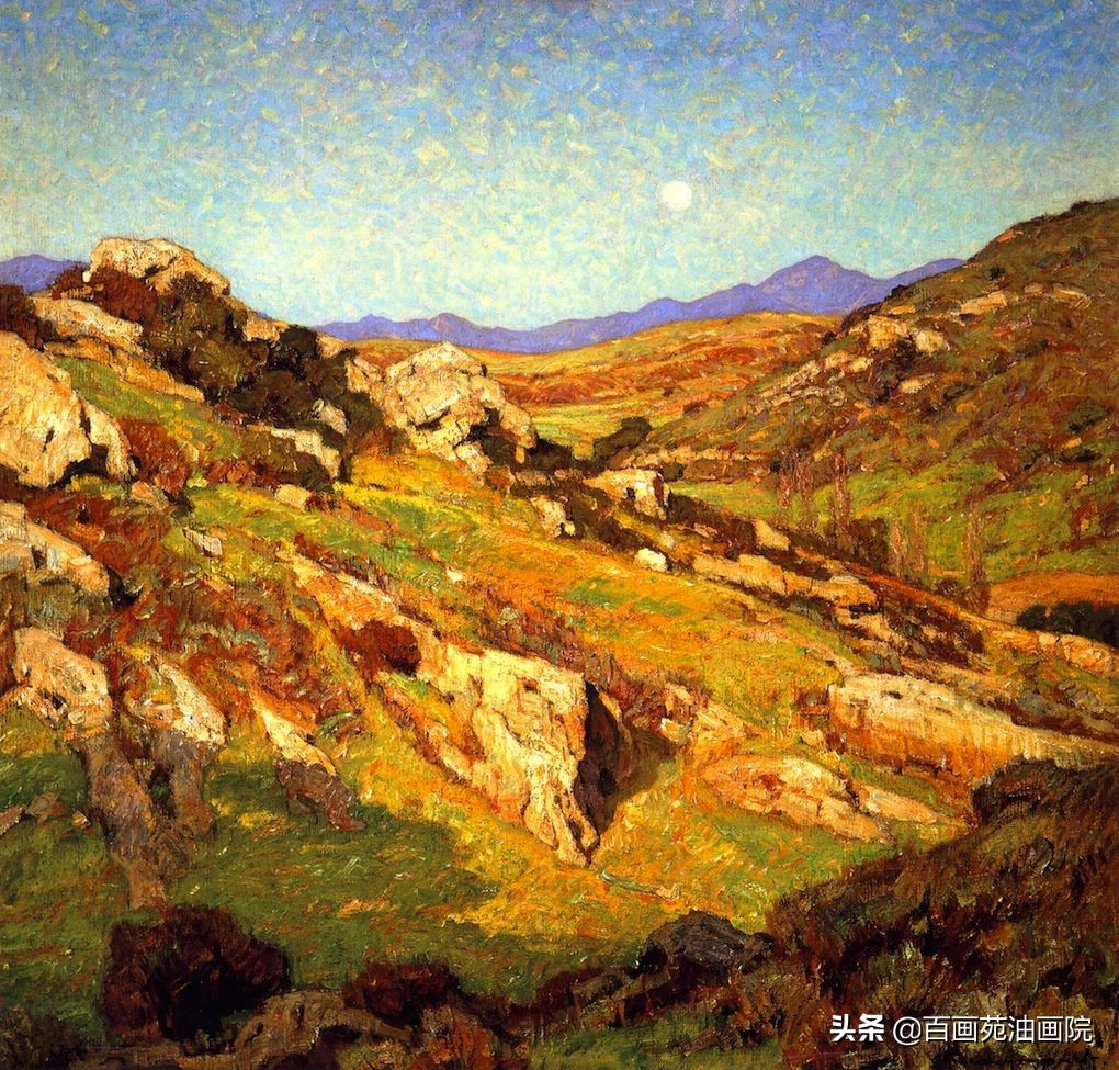 风景油画色彩的基础知识,阿尔卑斯山风景油画