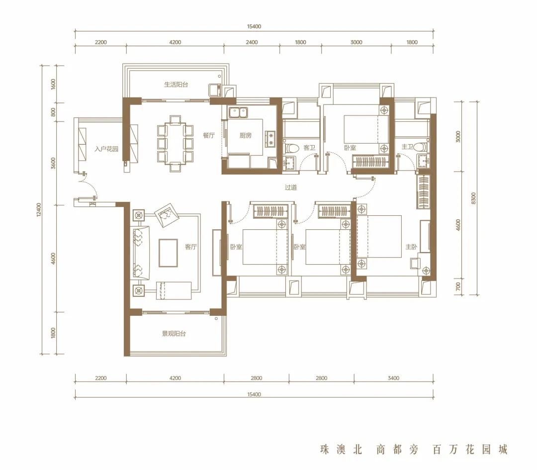 离金湾华发商都最近的房子,近华发商都10分钟车程