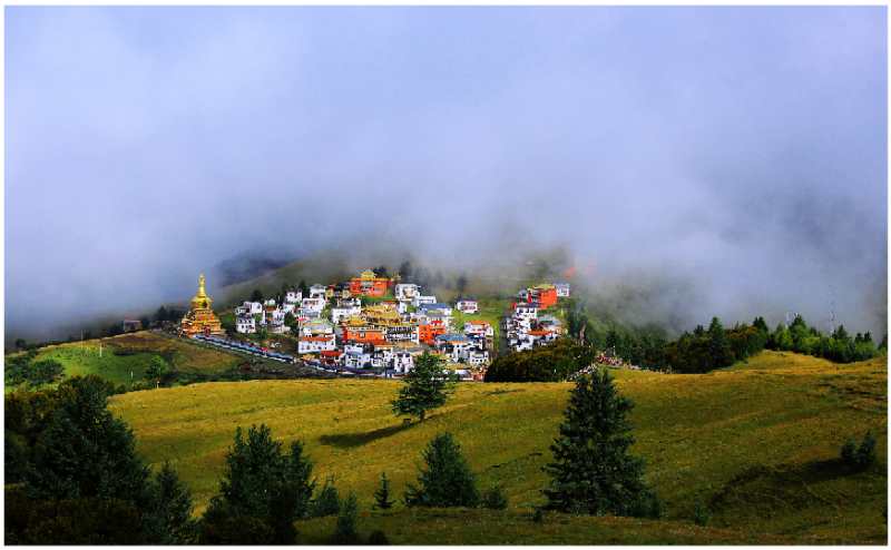马尔康大藏寺旅游视频,四川马尔康景区