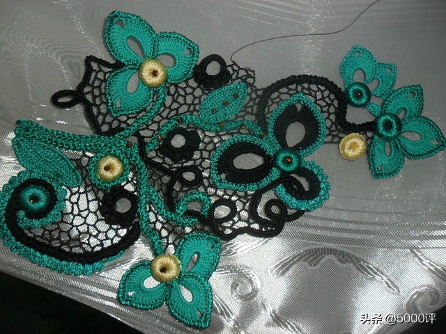 爱尔兰钩花编织的包包，太有档次了