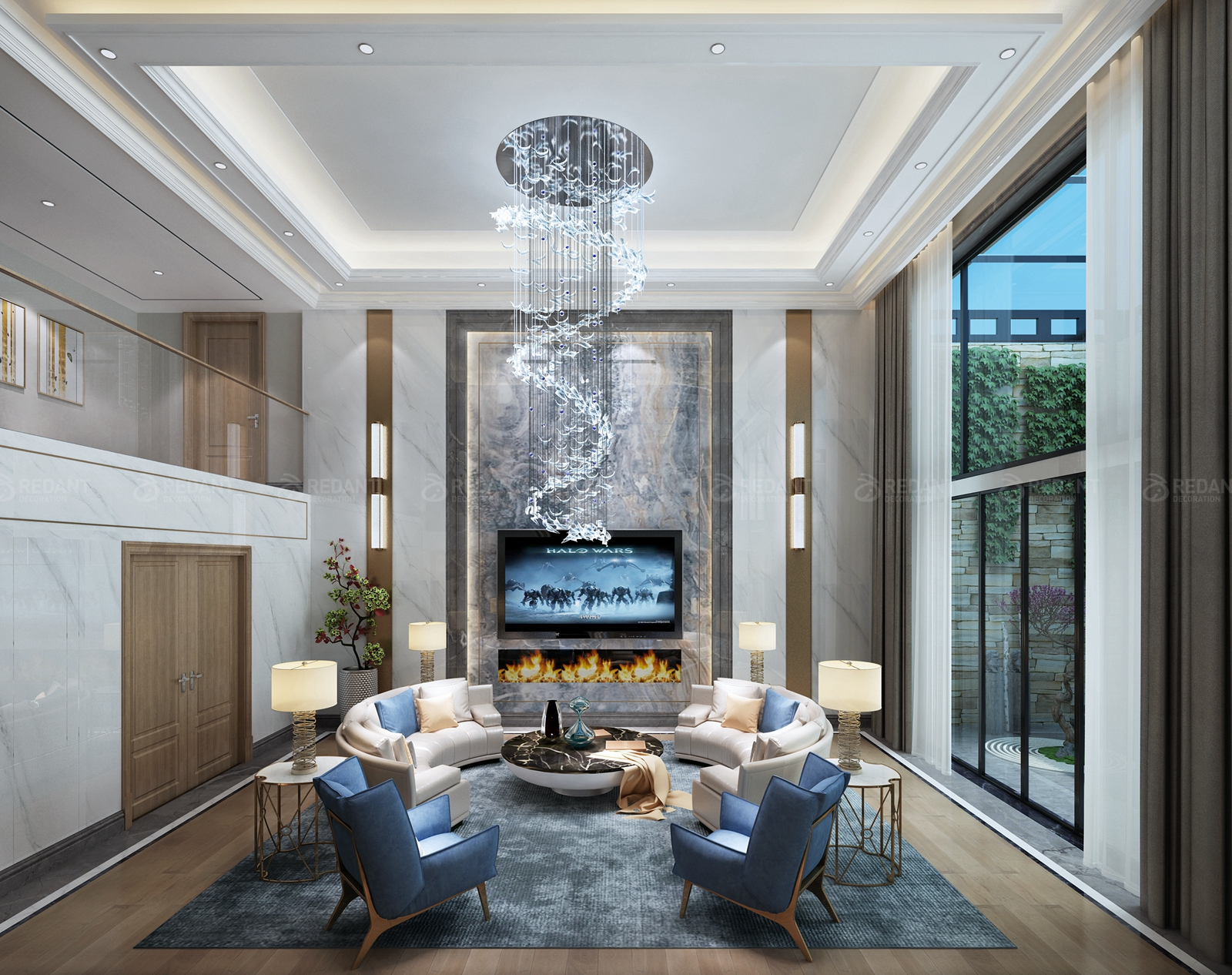 盈峰翠邸联排别墅中户装修效果图,国瑞熙墅联排装修