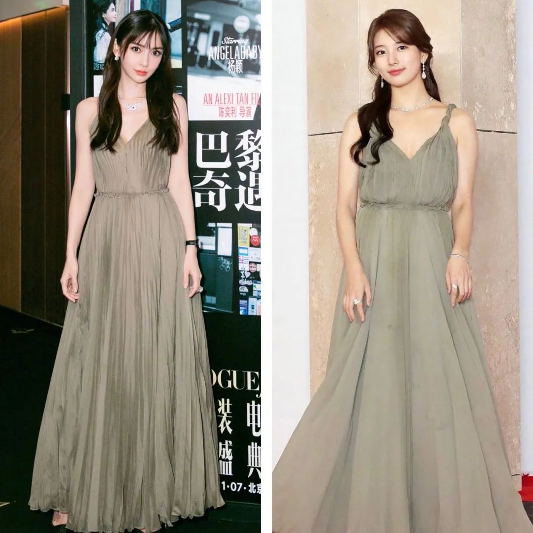 中韩女星撞衫只有林允儿能赢,中韩顶级仙女刘亦菲和孙艺珍撞衫