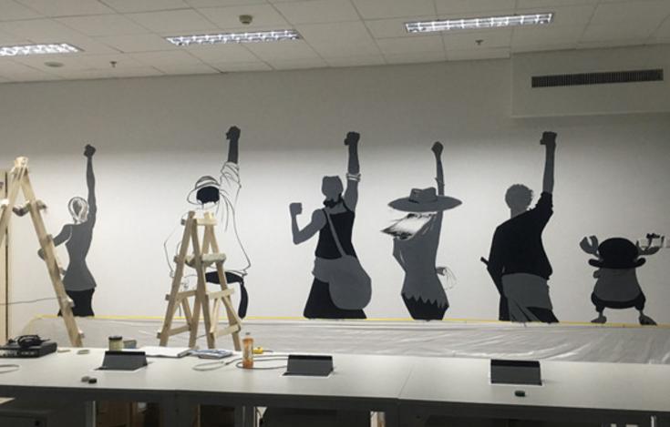 简单的办公室墙绘教程,2020最有创意的墙绘