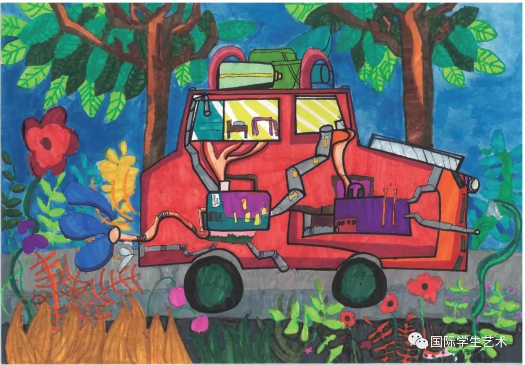 2018世界杯儿童画获奖作品,第十一届世界杯青少年绘画大赛