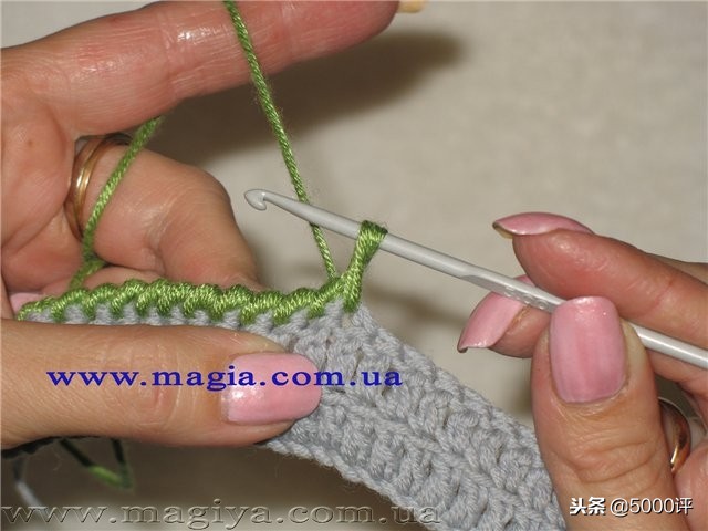 倒钩针收边方法图解,倒钩针收边的视频教程