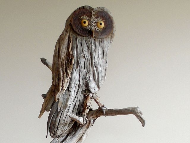 木头艺术创意作品,木头雕塑艺术品制作