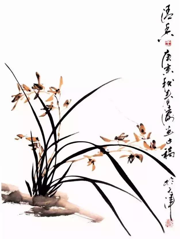 徐湛国画兰花的画法,徐湛国画兰花的画法视频教学