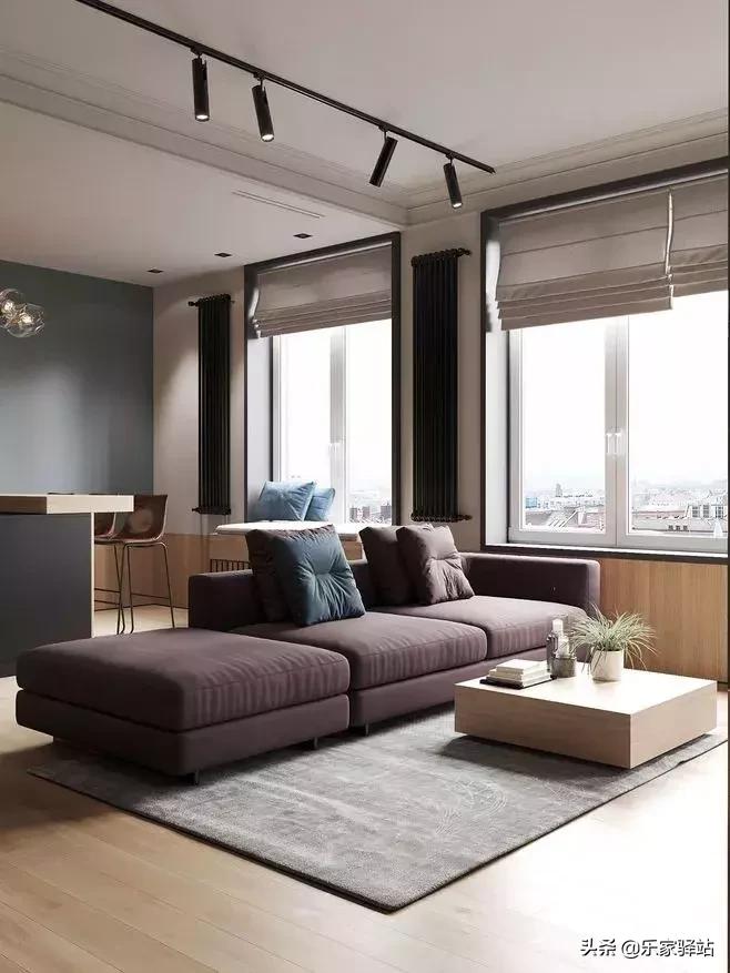 30平米客厅轨道灯照明效果,经典款轨道灯效果图