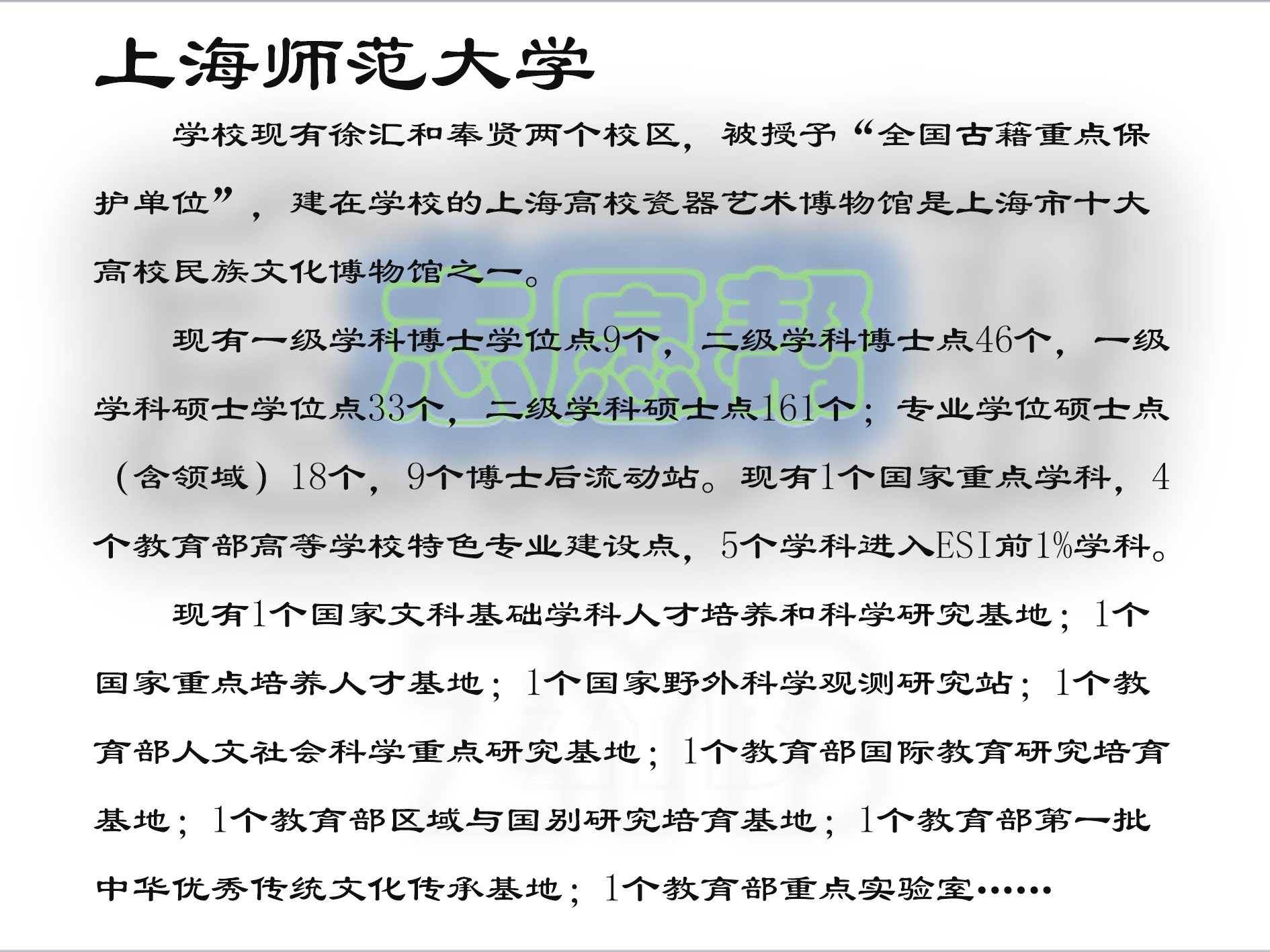 上海师范大学王牌专业,上海师范大学王全华