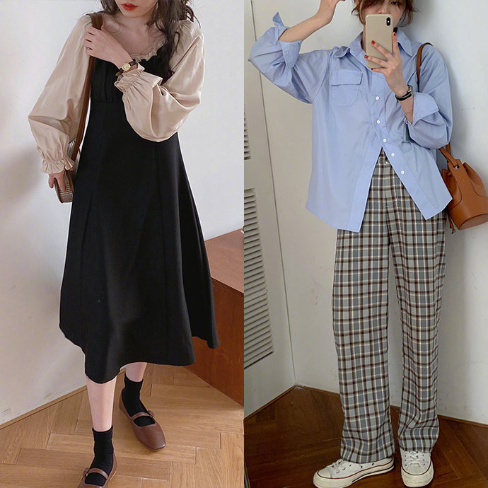 一周穿搭不重样7套复古温柔穿搭,法式复古秋日穿搭