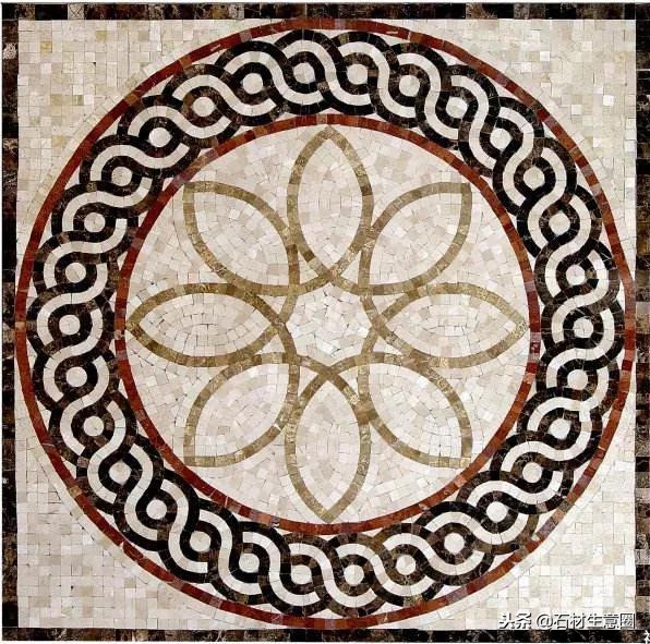 石材拼花让石材更美,瓷砖拼花与石材拼花