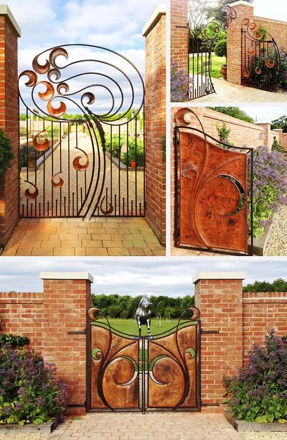 庭院栅栏门锁具,极简庭院栅栏门