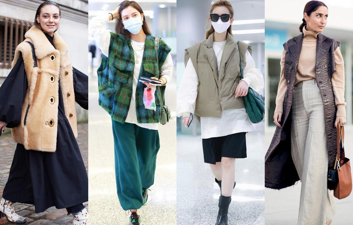 时髦精马甲穿搭,保暖又好看很实用的内穿马甲