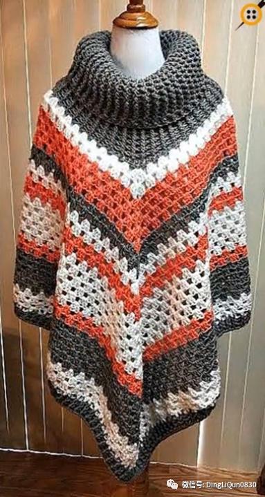 高档蕾丝钩花斗篷披肩防晒衣,针织披肩花样图片大全