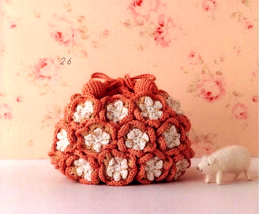 单肩斜挎钩针包包图解大全,小恐龙包包钩针编织图解教程