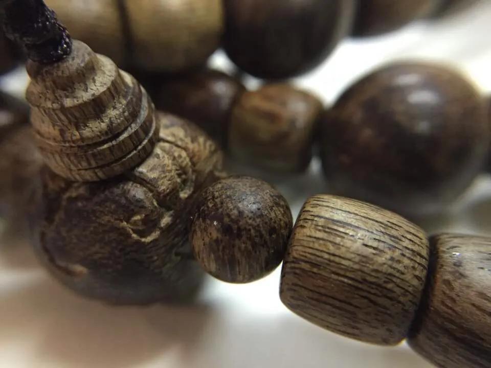 富森红土黄油桶形念珠