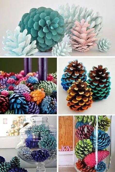 关于神奇的大自然的手工制作,100种松塔手工制作欣赏