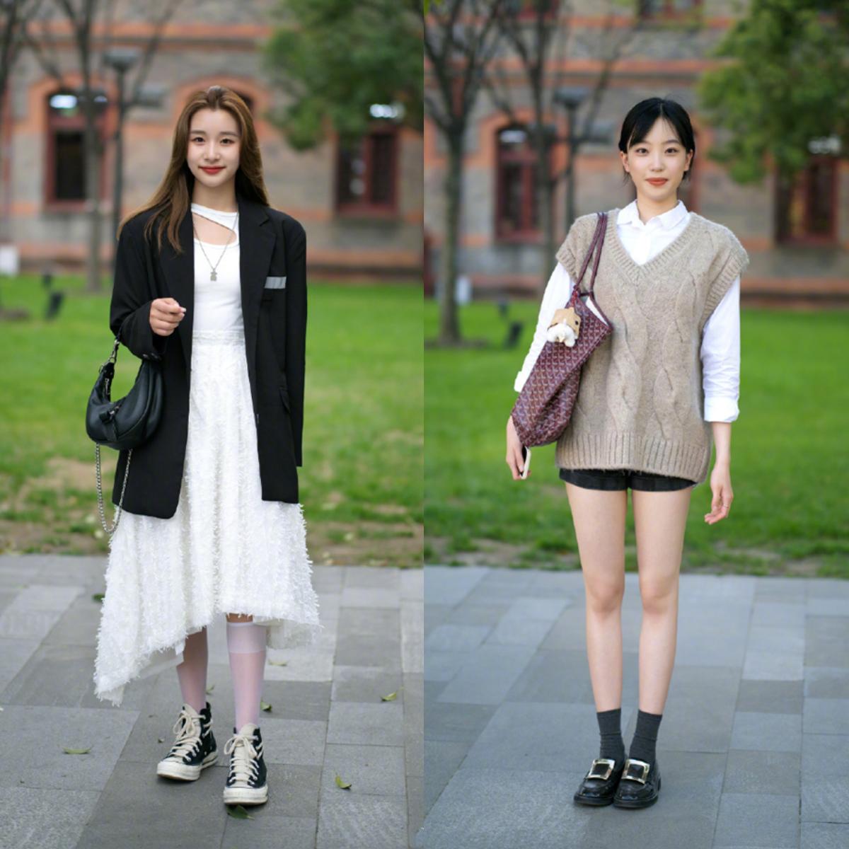 最近时尚圈刮起了一股“露袜”风：矮鞋+高袜，又美又飒很时髦