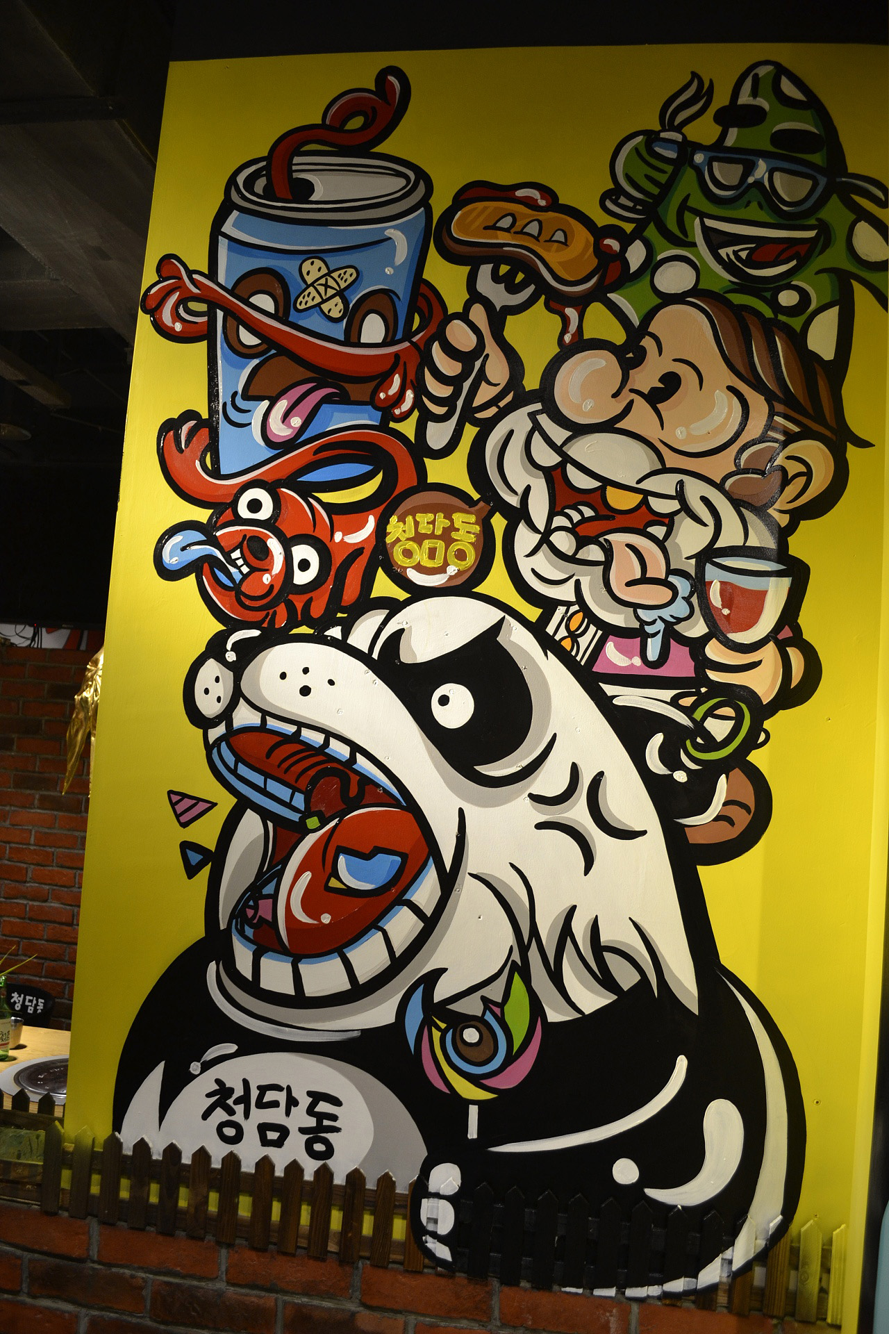 烧烤店国潮壁画图片大全,羊肉火锅店墙绘壁画