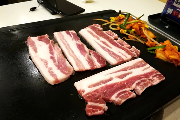 韩式烤肉新铁板,韩式烤肉之炭烤五花肉