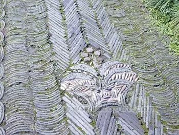 道路卵石地面铺装,鹅卵石路干铺装方法